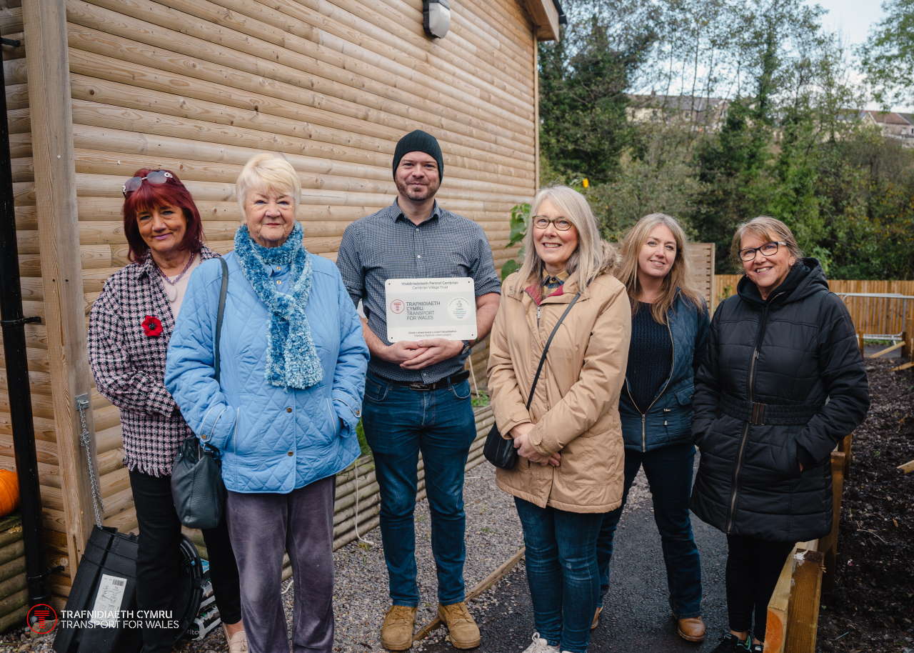 Gavin Mcauley Community Development Coordinator and volunteers from the Cambrian Village Trust.