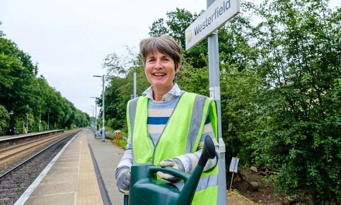 Adopter Sandy Burn at Westerfield station