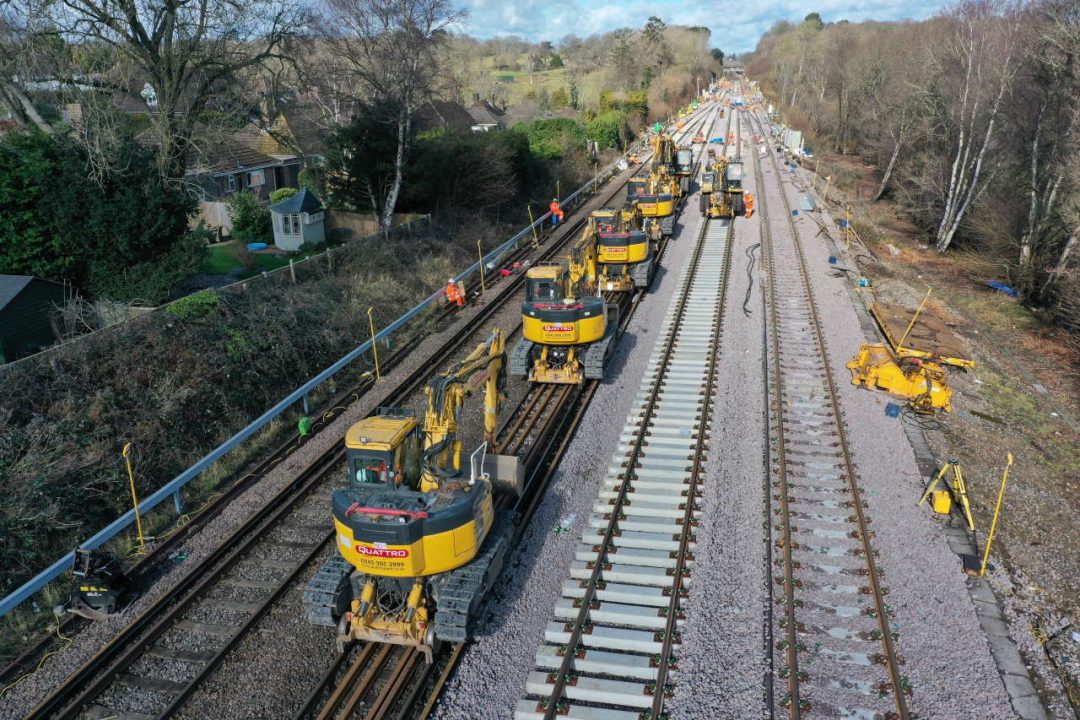 Copyhold Junction near Haywards Heath during the 9-day blockade of the Brighton Main Line