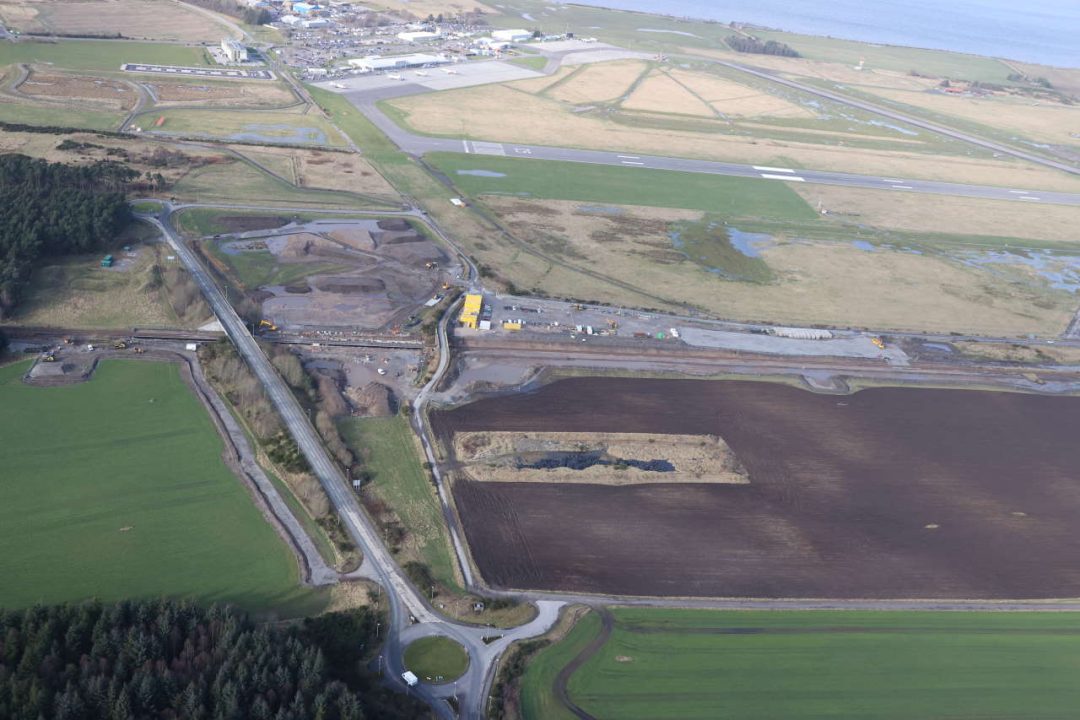 Inverness Airport site aerial