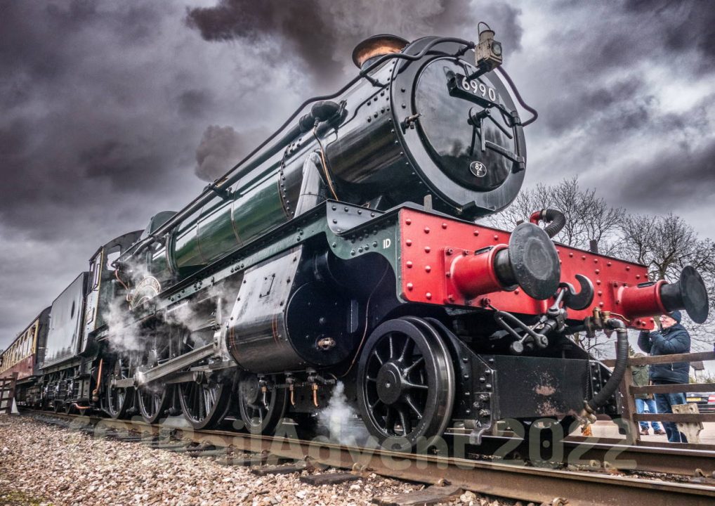 6990 Witherslack Hall departs Rothley, Great Central Railway