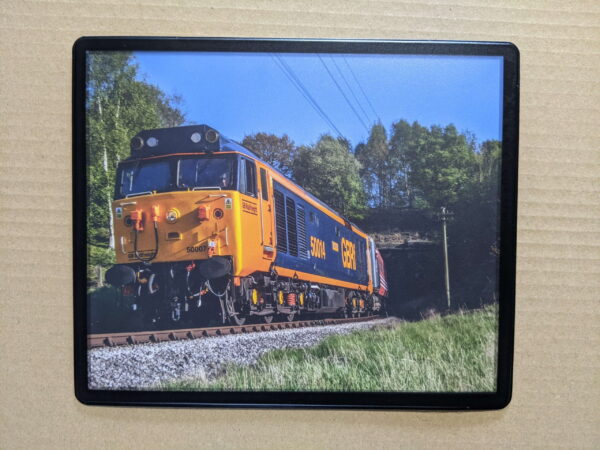 Mouse mat featuring GBRf Class 50 No. 50007 at Mytholmes, Keighley & Worth Valley Railway