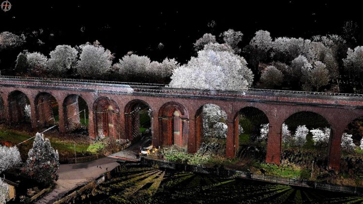 Still image from Whalley Viaduct LiDAR scan 