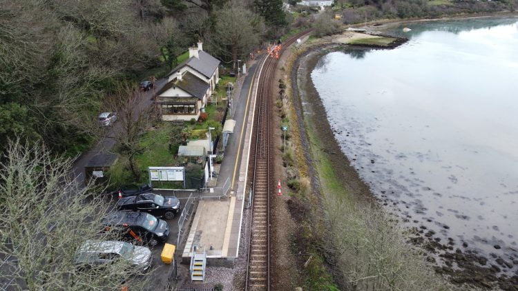 The extended platform at Lelant