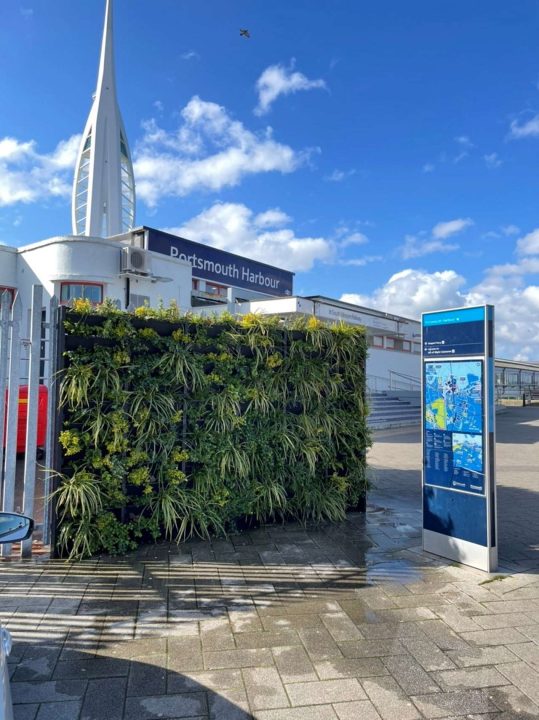 Living Wall at Portsmouth Harbour station