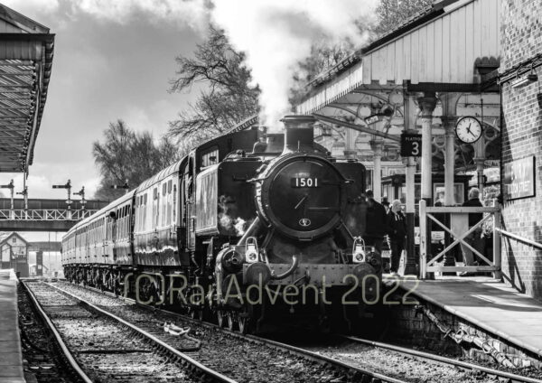 1501 stands at Bury Bolton Street, East Lancashire Railway