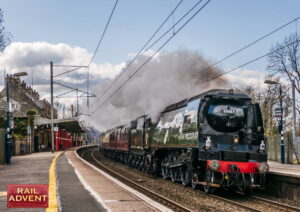 34067 Tangmere heads The Northern Belle through Oxenholme Lake District