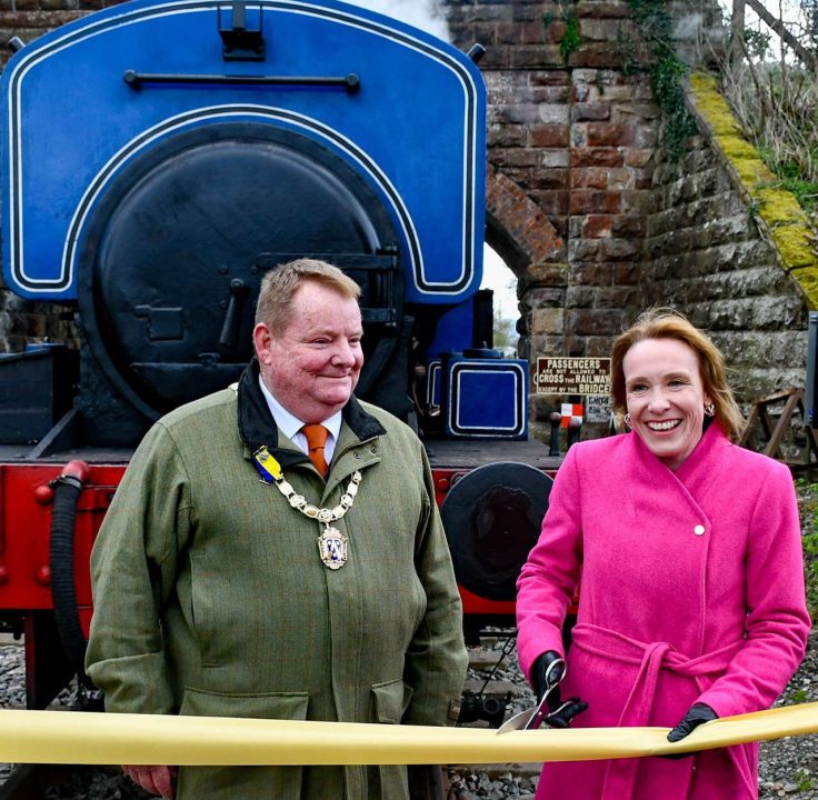 A disused and derelict North Shropshire railway line abandoned for over 50 years has been restored by enthusiasts and has officially been reopened as a heritage railway. Cambrian Heritage Railways (CHR) welcomed local dignitaries, invited guests. CHR members and volunteers to climb aboard and enjoy a nostalgic steam train journey from Oswestry to Weston Wharf on Friday April 1st. Helen Morgan, Member of Parliament for North Shropshire, together with Shropshire Council Chairman Vince Hunt, officially opened the railway and unveiled a new platform at Weston Wharf. Volunteers have worked tirelessly since 2016 to extend the heritage railway from Oswestry. Reinstating two miles of new track and a station platform at Weston Wharf which has enabled CHR to become the latest tourist attraction in the Shropshire. The original line fell victim to the 'Beeching cuts in the 1960s while other parts of the line remained freight-only until the 1980s. Local heritage enthusiasts joined together in 1972 to keep alive memories of Oswestry as a major railway hub. Having successfully obtained European grants and financial backing from local authorities to restore the railway, the ambitious plan for the future is to extend the line in both directions towards Gobowen and Llynclys. Speaking about the reopening, CHR Chairman Rob Williams said: “It’s a fantastic achievement by all concerned to reopen a passenger railway that hasn’t existed for over 50 years. “We are grateful to Helen Morgan and Vince Hunt for officially opening the railway and I would like to pay tribute to all those individuals and organisations who have been instrumental in making this project possible. Our ambition going forward is to ensure as many people as possible have the opportunity to enjoy a special day out on our heritage railway.” CHR has announced trains will run every weekend, specific mid-week days and evenings, as well as Bank Holidays from the Easter weekend until September. Pre booking via our website is recommended: www. CambrianRailways.com. It is also planned that ‘special excursion’ trains will operate throughout the year linking the railway with local attractions at Weston, including the Stonehouse Brewery and Weston Pools Village. -END -