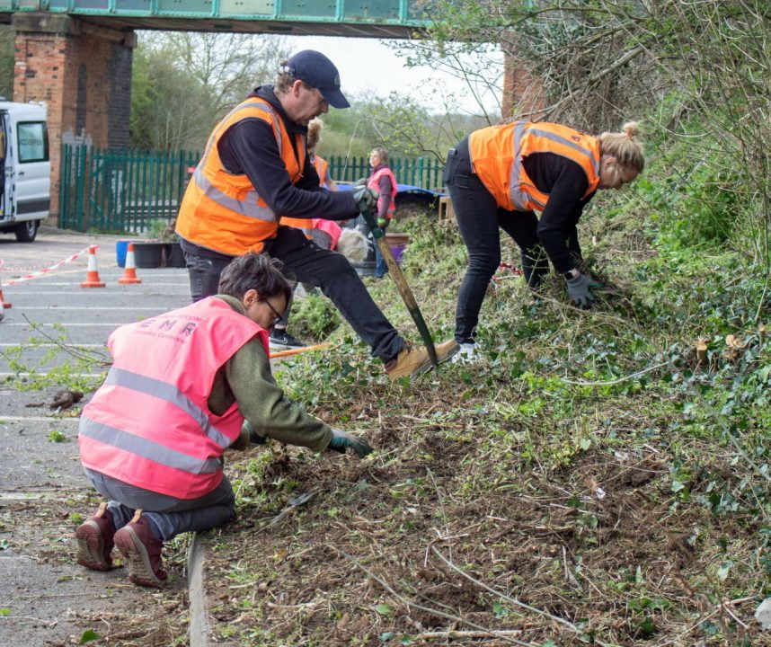 Stamford railway station garden makeover