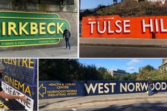 Iconic Lionel Stanhope name signs at Southern railway stations