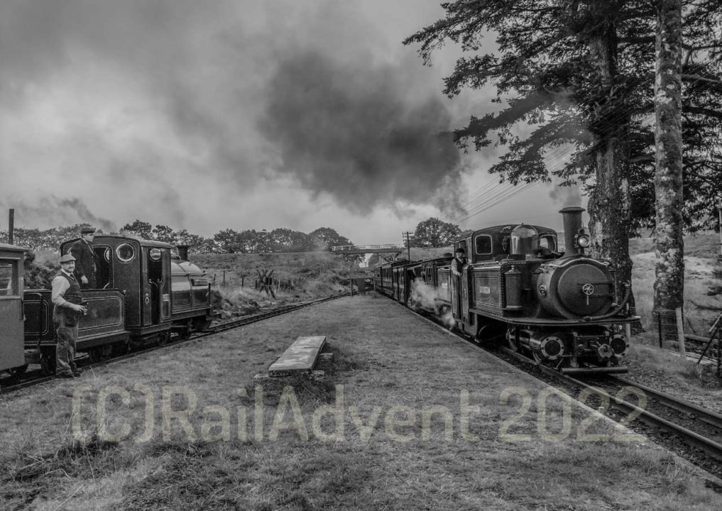 Palmerston and Merddin Emrys at Dduallt on the Ffestiniog Railway