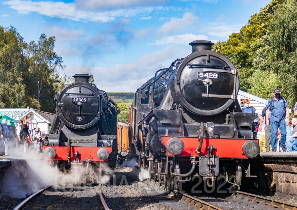 48305 and 5428 Eric Treacy at Grosmont on the North Yorkshire Moors Railway