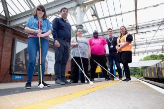 Tyne & Wear Metro first railway in England to install tactile paving at every station