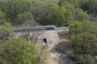 Watch: Timelapse footage shows a railway subway being built in Sussex