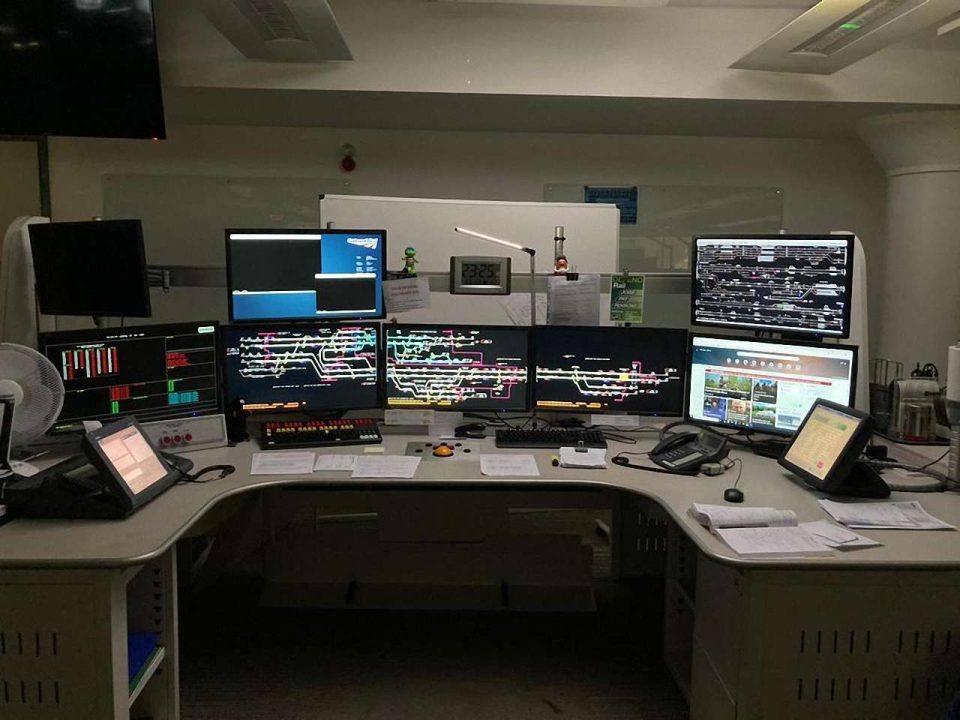 Workstation at Manchester Rail Operating Centre updated to inclde Baguley Fold area