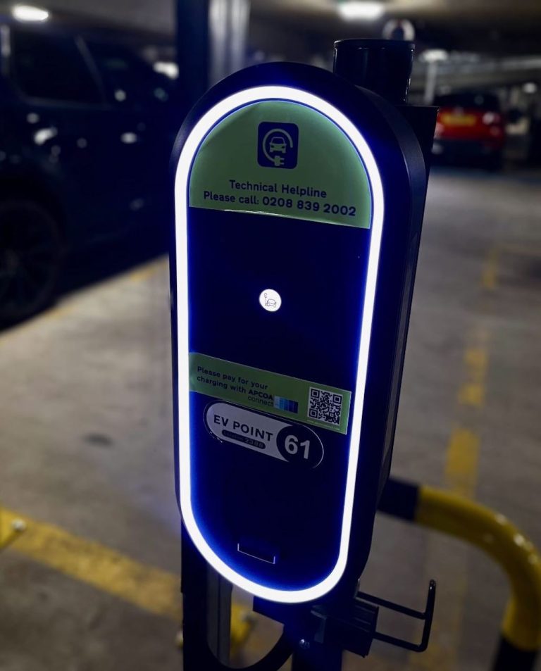 Edinburgh station now has 84 new electric vehicle charging points