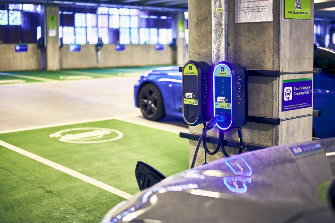 EV charging point at Leeds