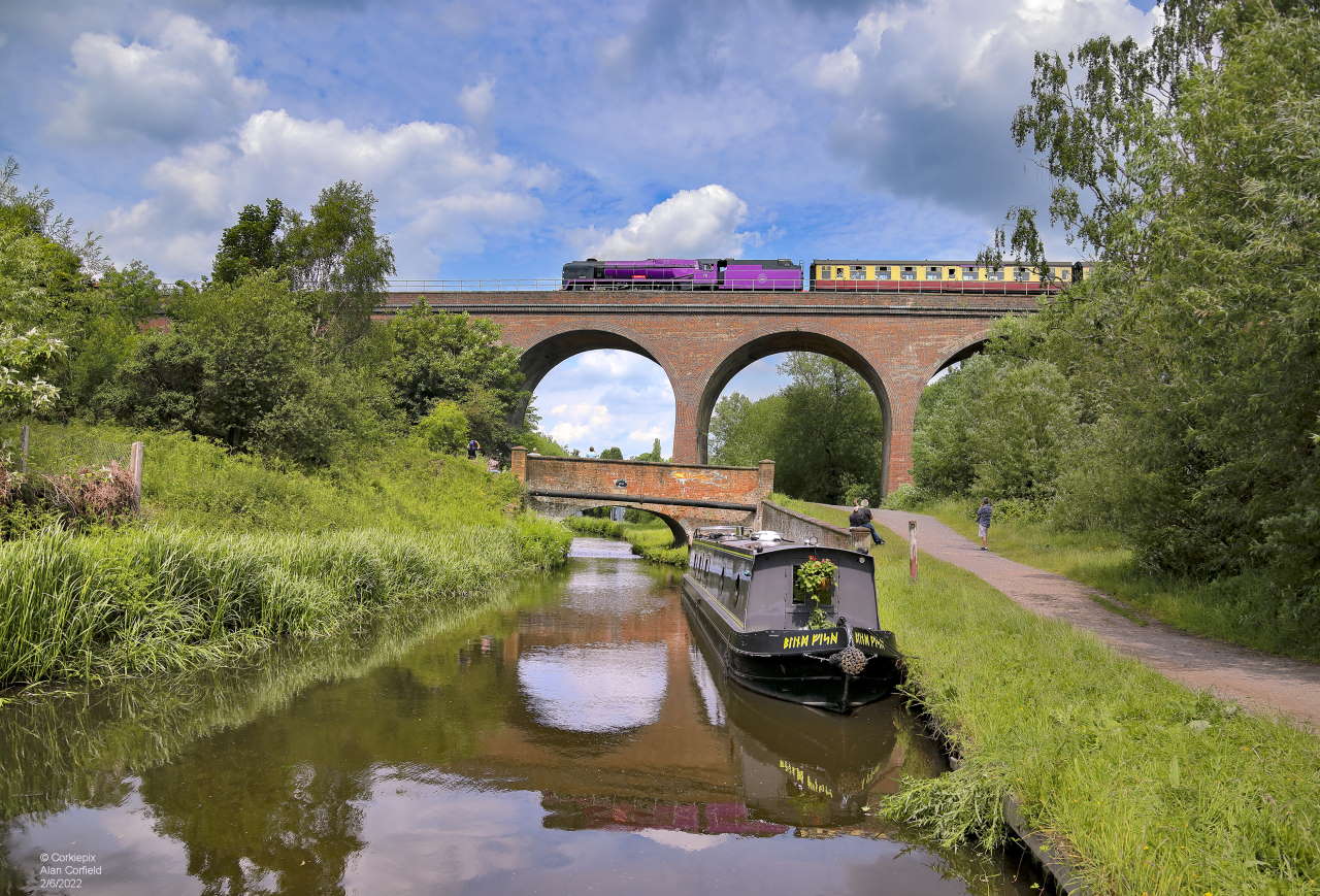 No.70 Elizabeth II crosses Falling Sands Viaduct,