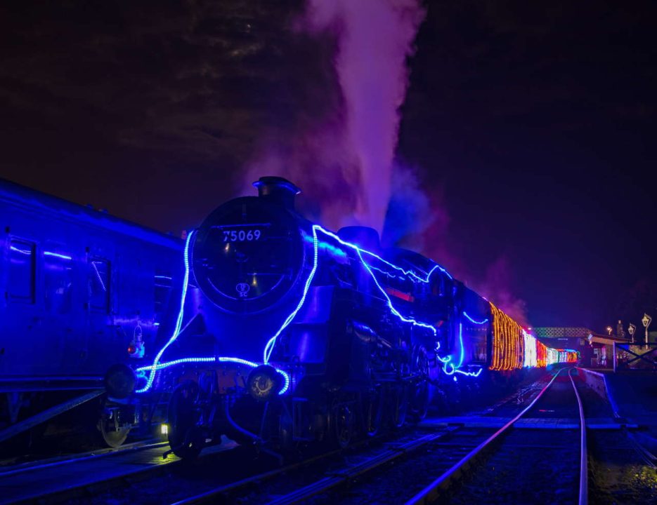 75069 with the Steam in Lights test train on the Severn Valley Railway on 14-11-21. 6