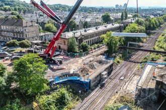 Railway bridge replaced in Glasgow’s Southside