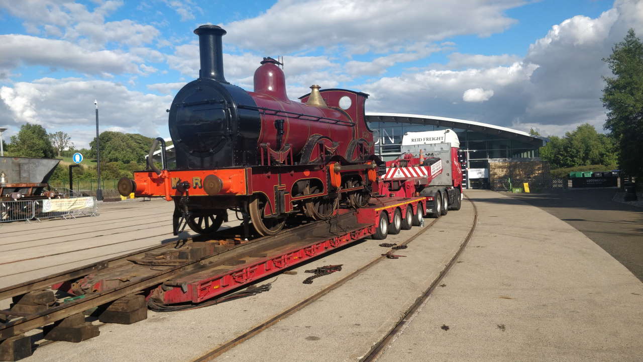 Locomotive 158A moves to Barrow Hill from Locomotion in Shildon