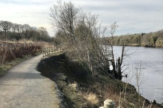 Repair Work On River Tyne Between Wylam And Clara Vale To Protect The Railway