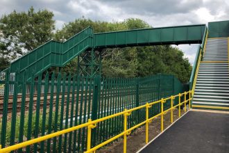 New Lancashire footbridge provides a safer railway crossing for pedestrians and cyclists