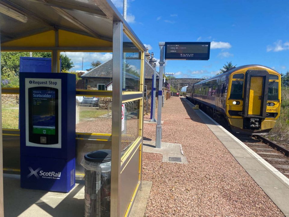 Scotscalder request-stop kiosk