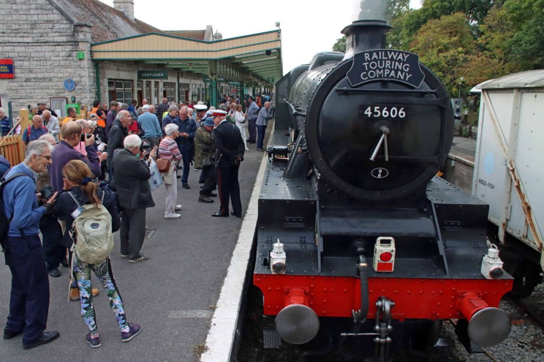 45596 Bahamas renamed 45606 Falkland Islands Swanage Thursday 22 September 2022