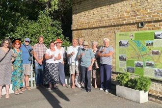 St Margaret’s railway station features a brand new history board to welcome visitors