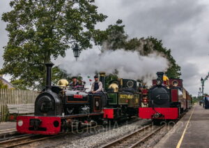 Lyd, Hugh Napier and Russell at Dinas on the Welsh Highland Railway