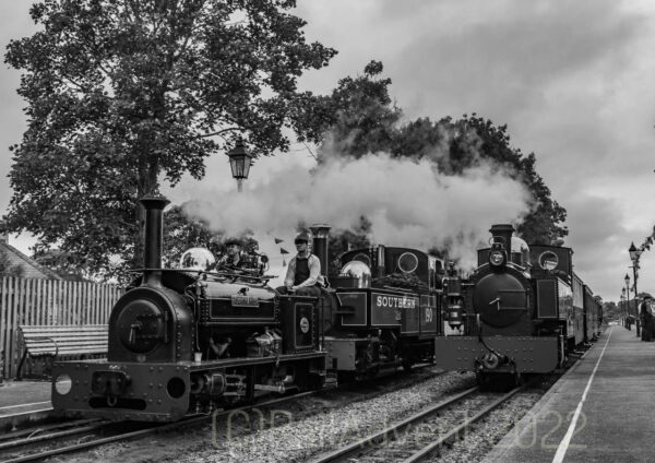 Lyd, Hugh Napier and Russell at Dinas on the Welsh Highland Railway