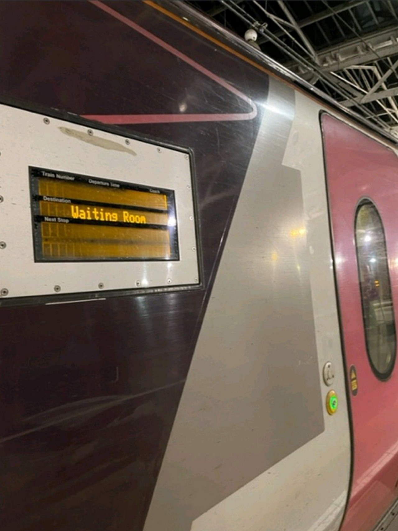 CrossCountry train in use as a Waiting Room