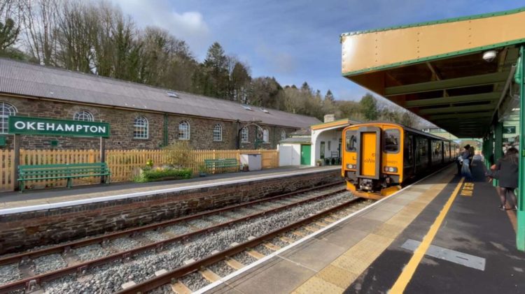 Train at Okehampton Railway Station