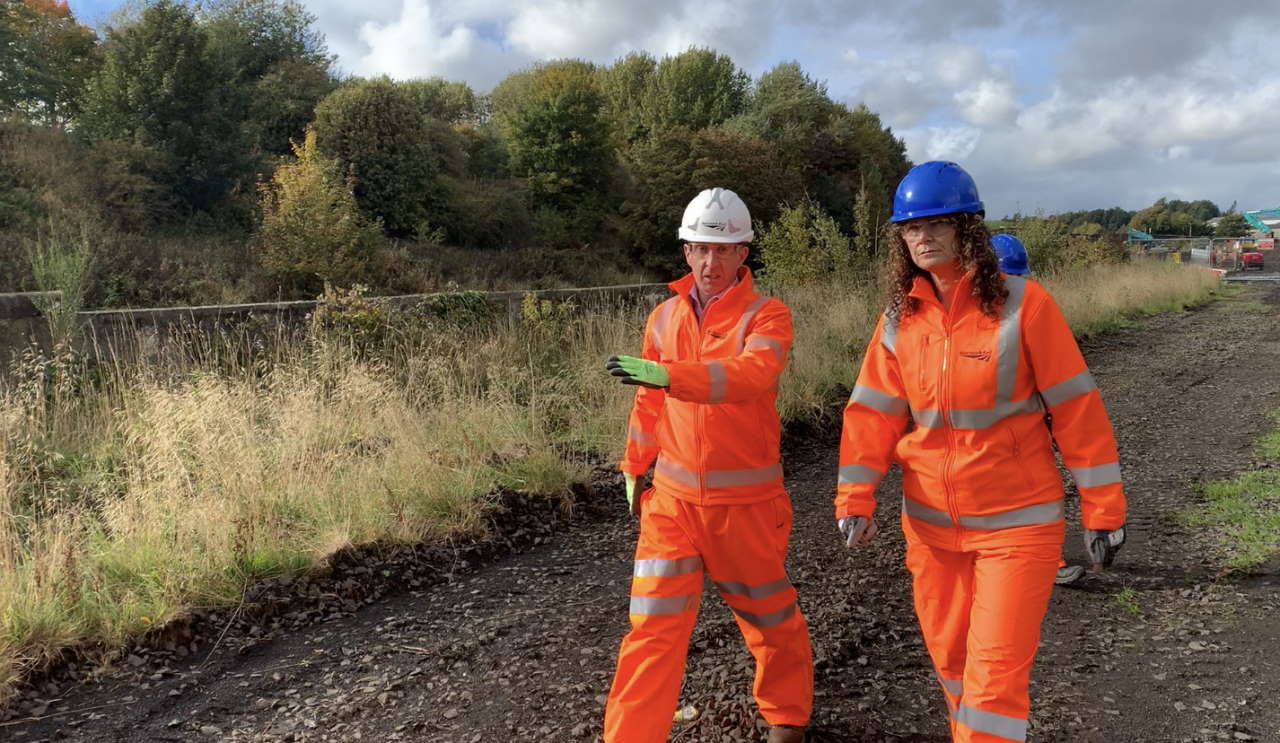 Martin McKinlay and Wendy Chamberlain MP visit the Levenmouth Rail Link