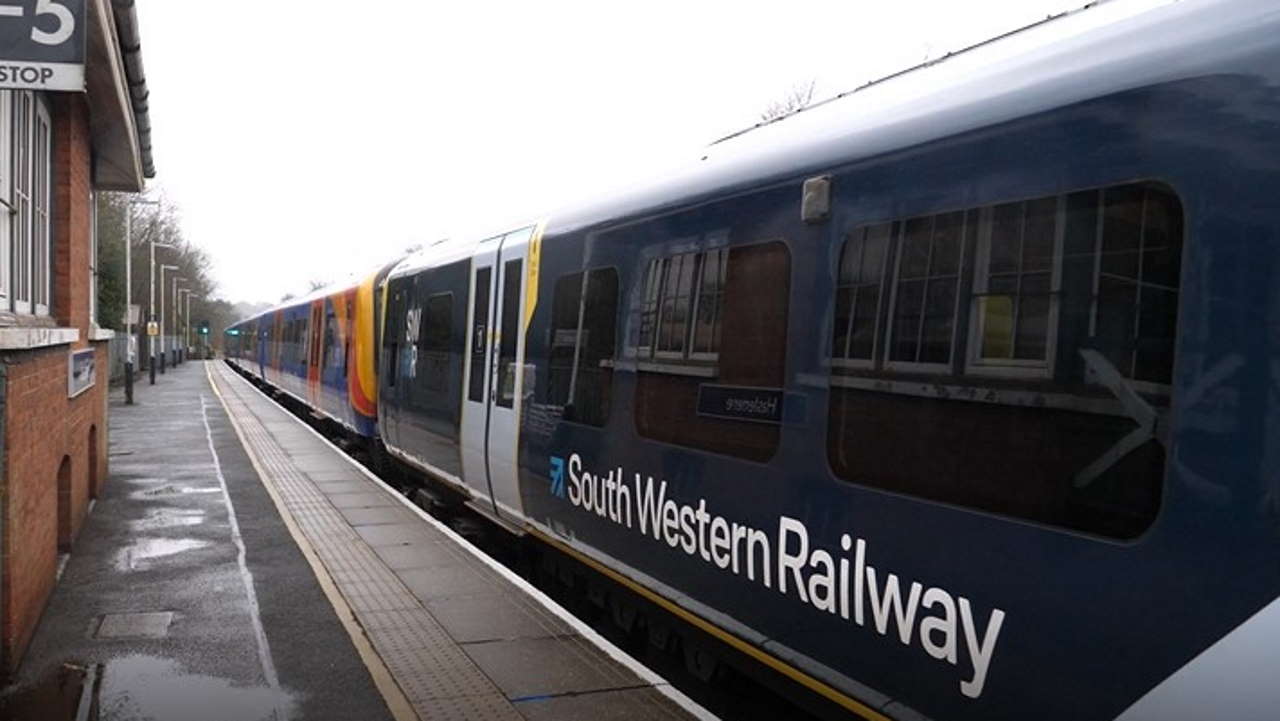 South Western Railway train at Haslemere