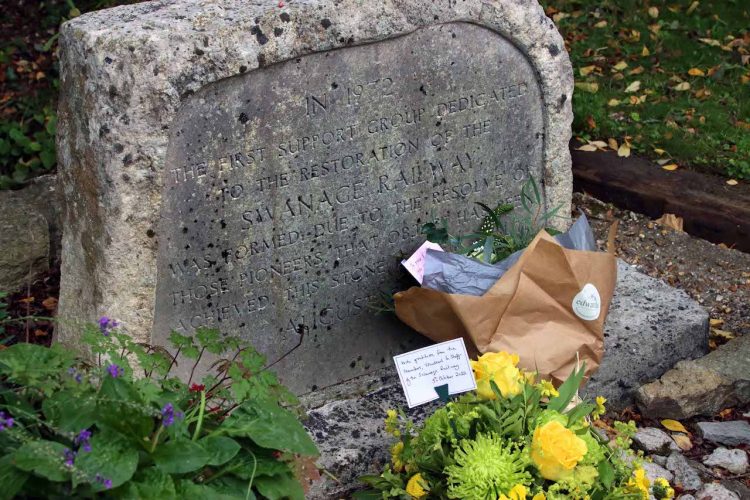 SR volunteers memorial Harman's Cross station Sunday 9 October 2022