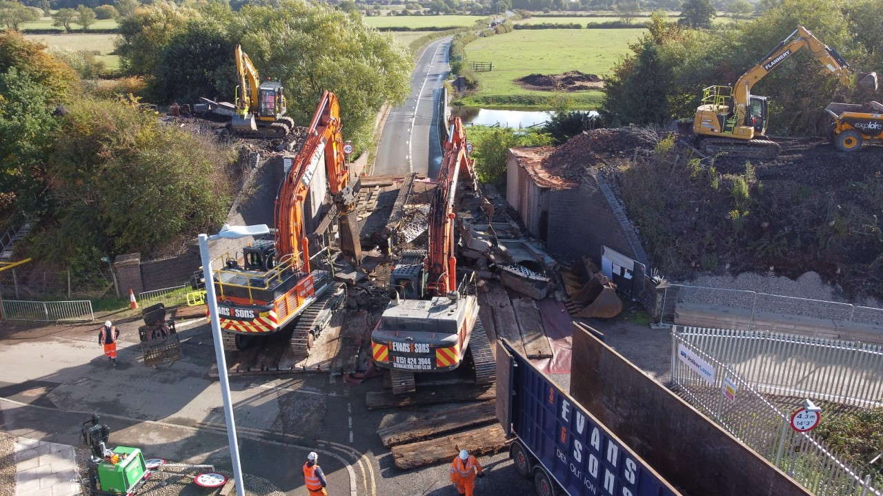 A60 road bridge demolition