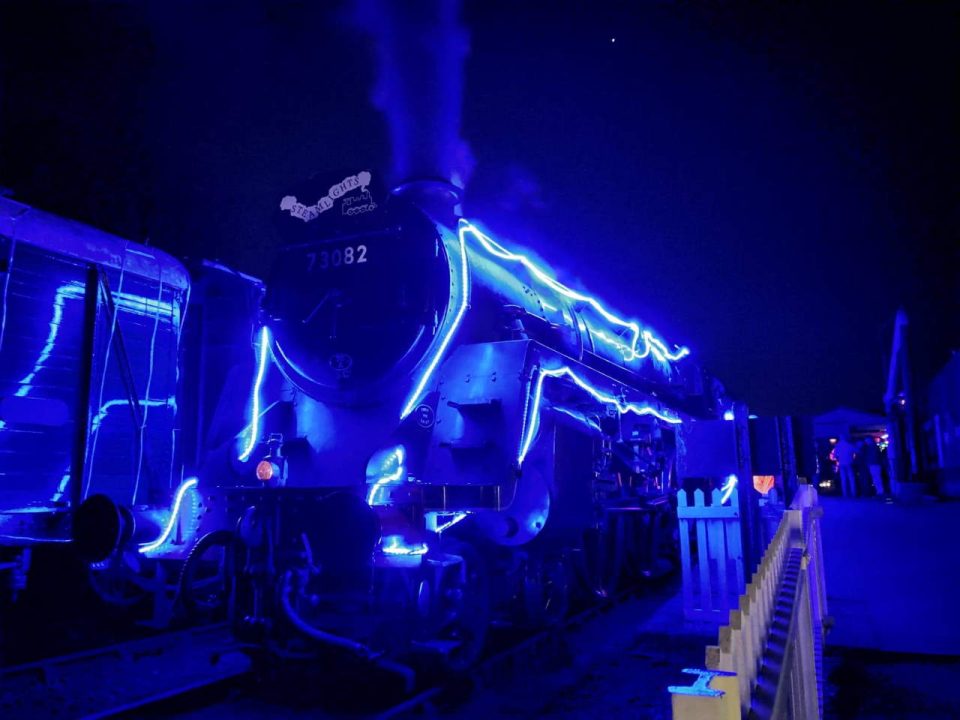 73082 Camelot ready for the SteamLights service on the Bluebell Railway