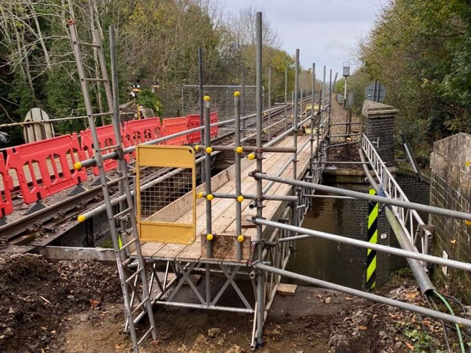 Foster's Bridge in Ketton - repairs continue on 081122