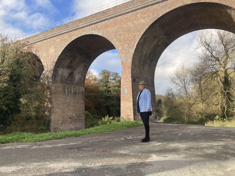 Helen Smith at Falling Sands Viaduct