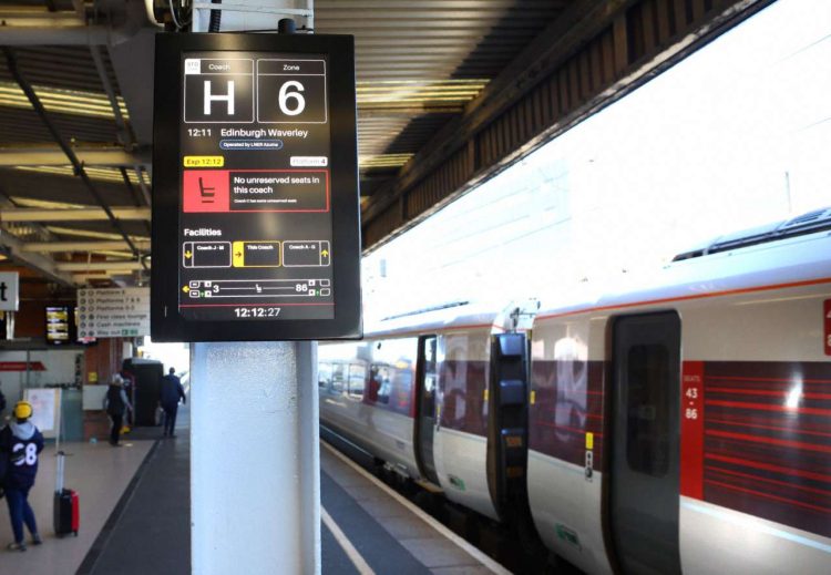 LNER Doncaster digital screen trial image 2