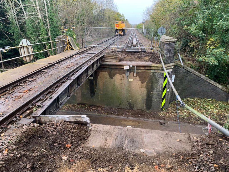 Rutland bridge damage means rail disruption likely for next three weeks - Deck removed from top of bridge