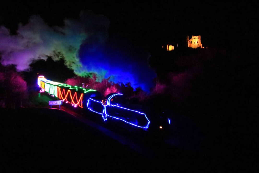 Swanage Railway steam and lights