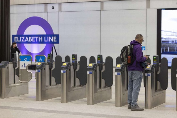 TfL Image - Customer at gateline of Bond Street station