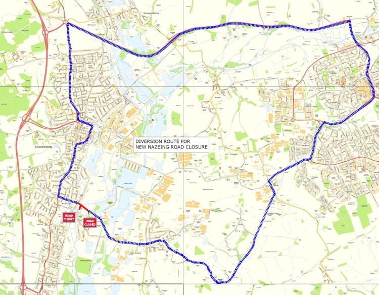 Vehicle diversion via A414