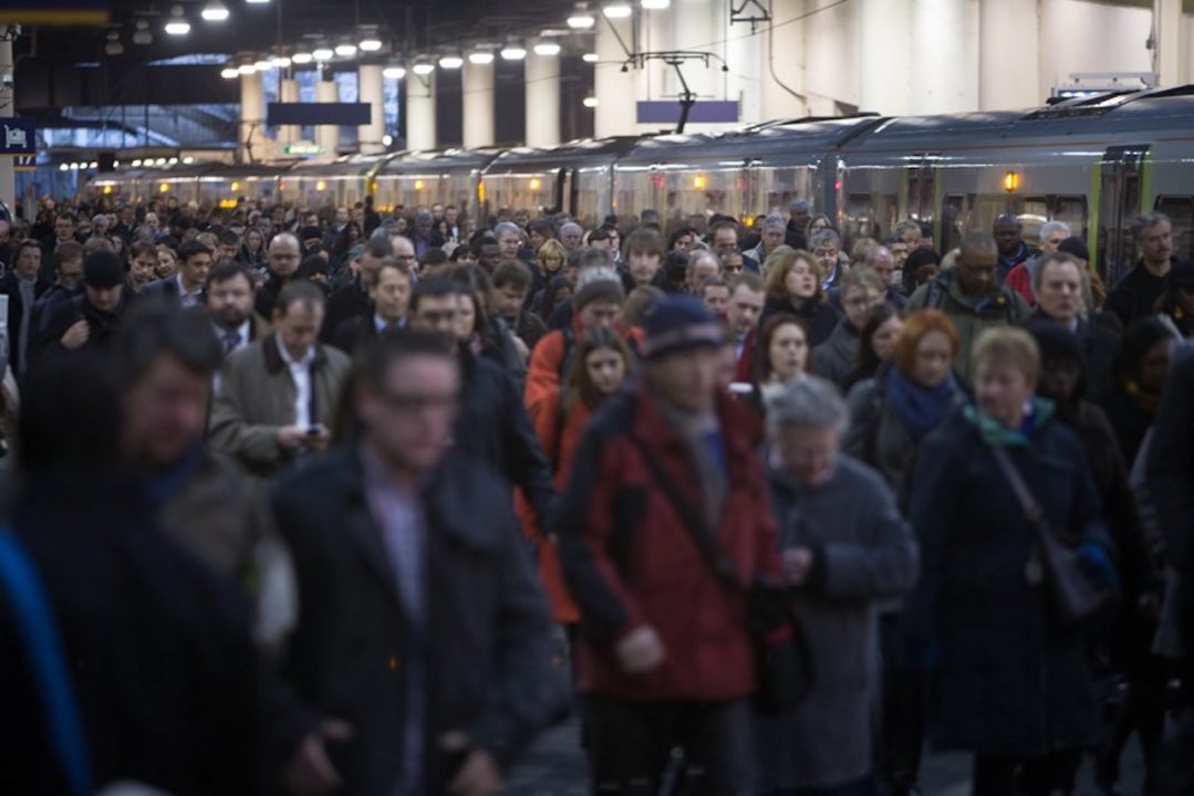 Crowds at a station