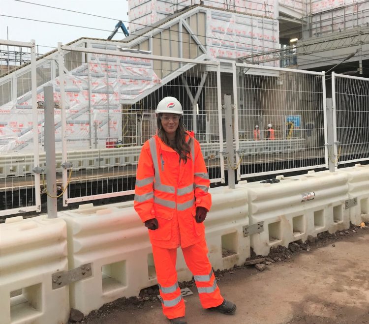 Esme Barraclough on-site // Credit: Transport for West Midlands