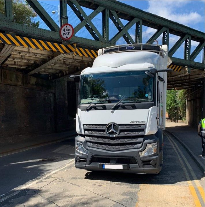 Stoats Nest bridge strike, Coulsdon, July 2022