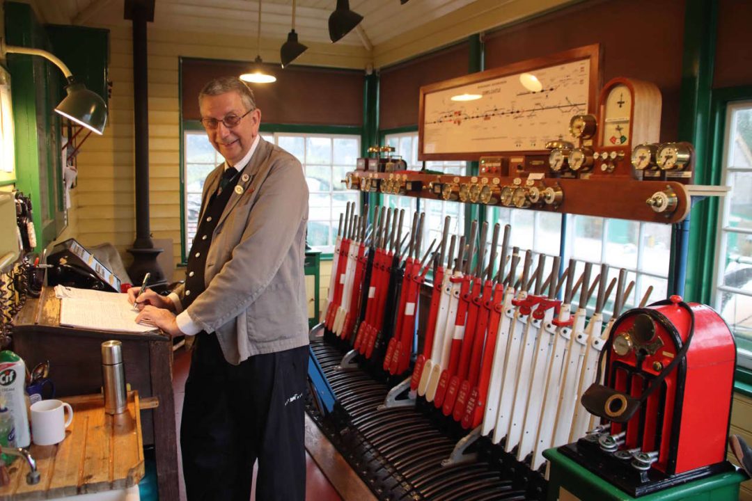 Alan Greatbatch Corfe Castle station signal box Swanage Railway